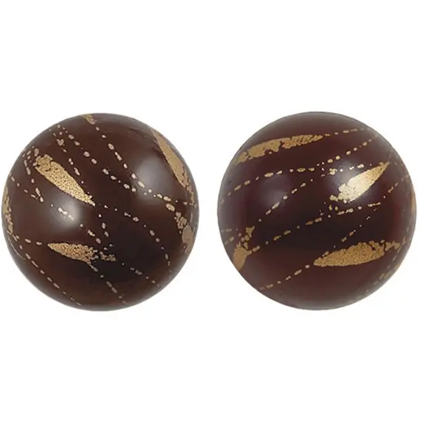 2 Boules 3D ( 2, 8 cm) Vgtal - Chocolat 