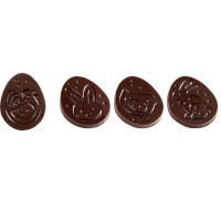 4 Oeufs Relief Pques Enjou (4 cm) - Chocolat