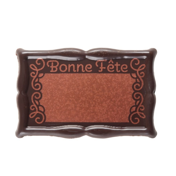 1 Plaquette Bonne Fte  Graver (8, 8 cm) - Chocolat 