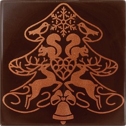 2 Embouts de Bche Pochoir Folklorique (8 cm)  Chocolat. n1