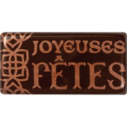 4 Plaquettes Joyeuses Ftes Pochoir Folklorique  Chocolat. n1