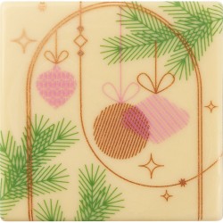 2 Embouts de Bche Lignes Modernes (8 cm) - Chocolat Blanc. n1