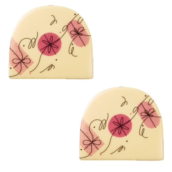 2 Embouts de Bche Surprises (8, 5 cm) - Chocolat Blanc 