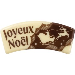 2 Banderoles Joyeuses Nol Papercut (7 cm) - Chocolat Blanc. n1
