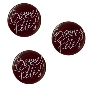 3 Mini Disques Bonnes Ftes ( 5 cm) - Chocolat