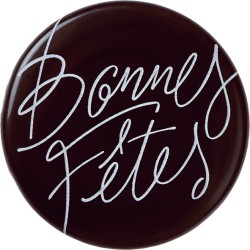 3 Mini Disques Bonnes Fêtes (Ø 5 cm) - Chocolat. n°1
