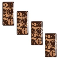 4 Mini Plaquettes 2026 (4 cm) - Chocolat