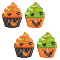 4 Mini Cupcakes Monstreux (3,6cm) - Chocolat Blanc