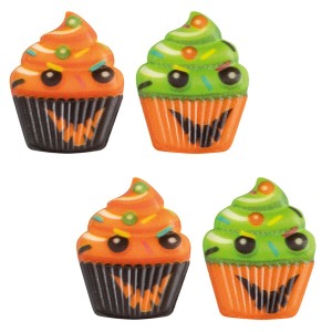 4 Mini Cupcakes Monstreux (3,6cm) - Chocolat Blanc