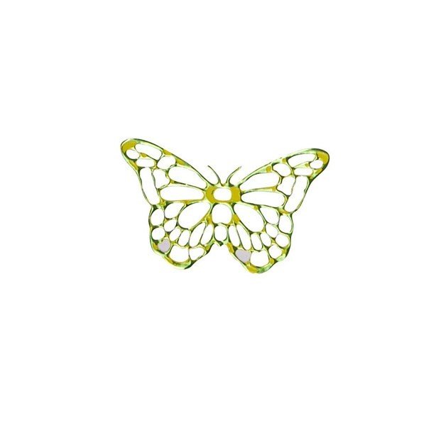 25 Stickers dentelle Papillon Vert 