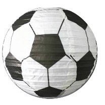 2 Lanternes Deco Ballon de Football (30 cm) - Papier 
