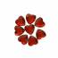50 Confettis Coeurs Diamant Rouge (1,5 cm) - Plastique