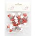 50 Confettis Coeurs Diamant Rouge (1,5 cm) - Plastique. n°2
