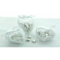 3 Boites Coeur (7.5 cm) - Plastique Crystal