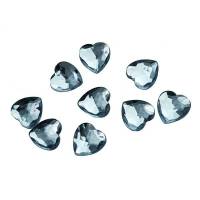 50 Confettis Coeurs Diamant Transparente (1,5 cm) - Plastique