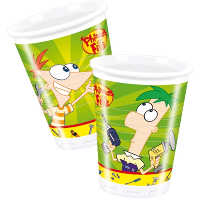 10 Gobelets Phineas & Ferb 