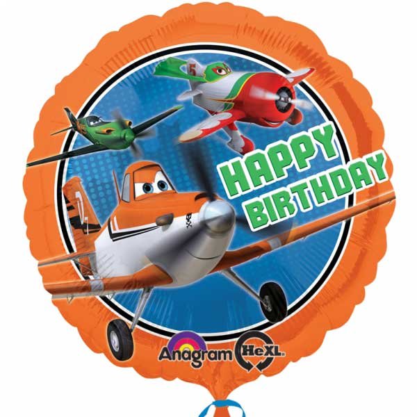 Ballon Hlium Planes Happy Birthday 