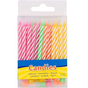 Bougies rayes Multicolore
