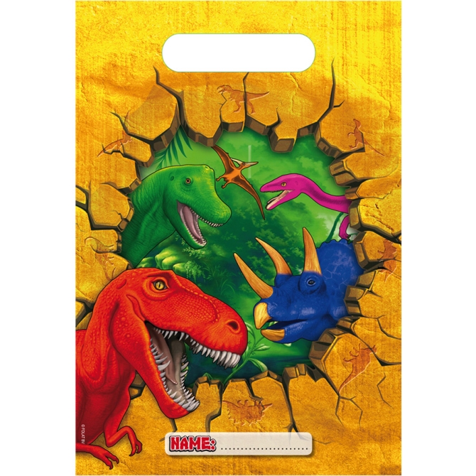 6 Pochettes  cadeaux Dinosaure 