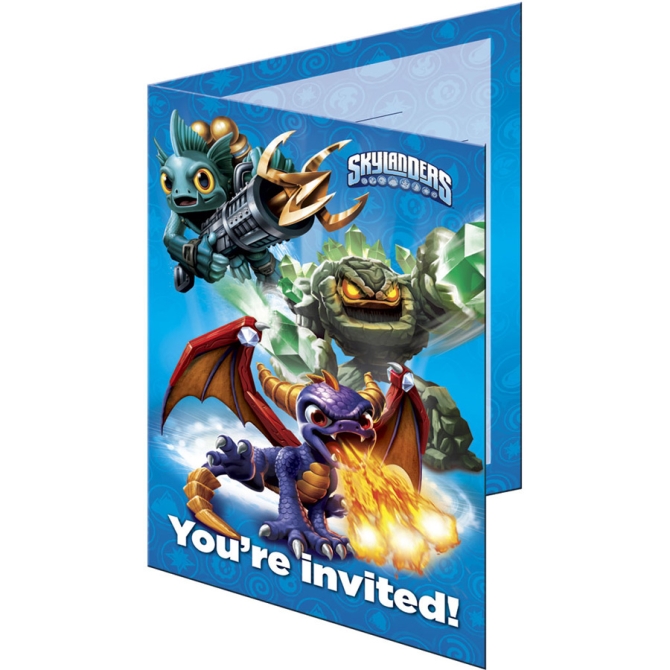 6 Invitations Skylanders 