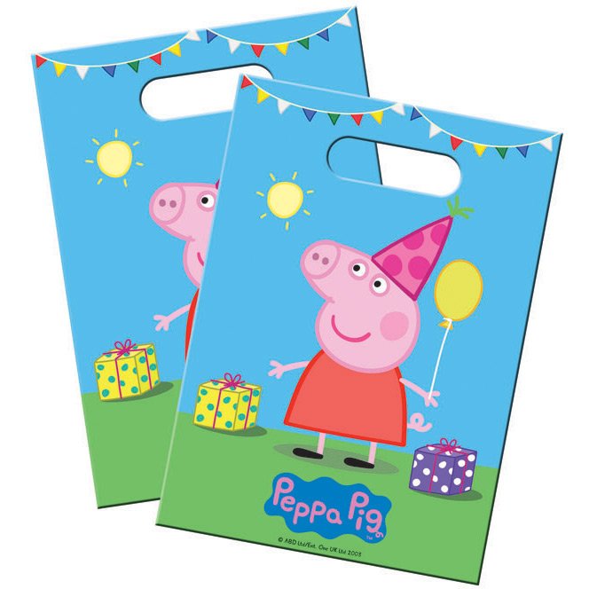 8 Pochettes  cadeaux Peppa Pig Party 