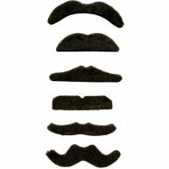 6 Moustaches Adh�sives - Noir