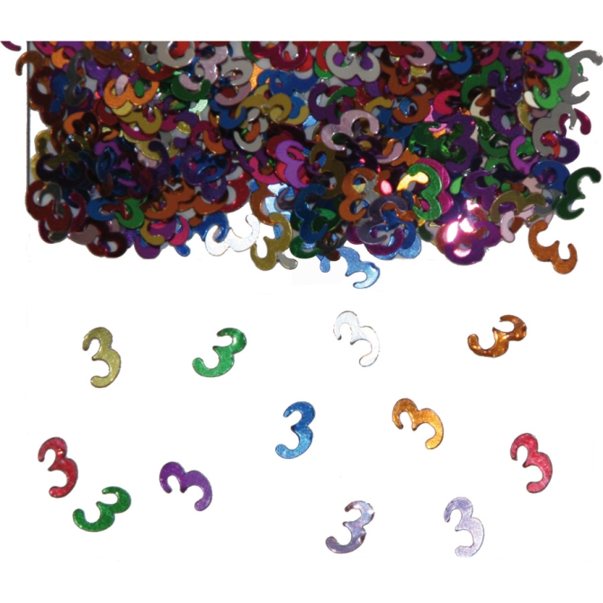 Confettis Multicolores 3 ans - 14 g 