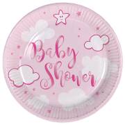 8 Assiettes Baby Shower Fille