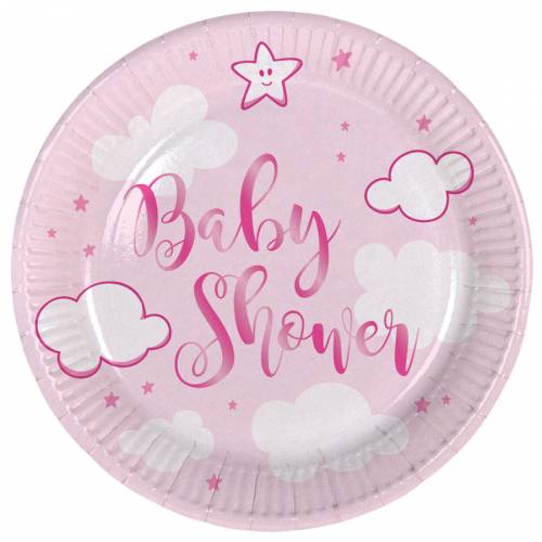 8 Assiettes Baby Shower Fille Deco Baby Shower Annikids