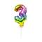 Cake Topper - Ballon Rainbow Chiffre 3 images:#0