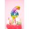 Cake Topper - Ballon Rainbow Chiffre 4 images:#1