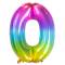 Ballon Géant Rainbow Chiffre 0 - 81 cm images:#0