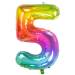 Ballon Géant Rainbow Chiffre 5 - 81 cm. n°1