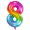 Ballon Géant Rainbow Chiffre 8 - 81 cm images:#0