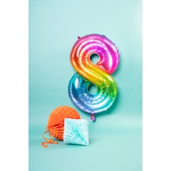 Ballon Gant Rainbow Chiffre 8 - 81 cm. n1