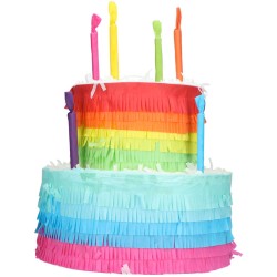 Pinata Gteau Rainbow Happy Birthday (25 cm). n1