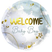 Ballon à plat Welcome Baby Boy - Ø45 cm