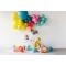 Ballon Aluminium avec base Chiffre 6 Doré - 72 cm images:#1