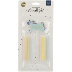 Set de 11 Bougies Unicorns & Rainbows - 10 cm. n3