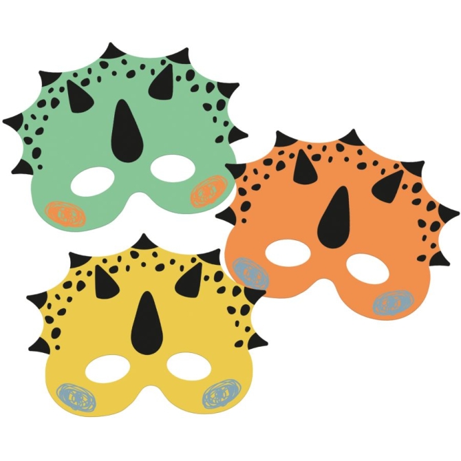 6 Masques Dino Roars 
