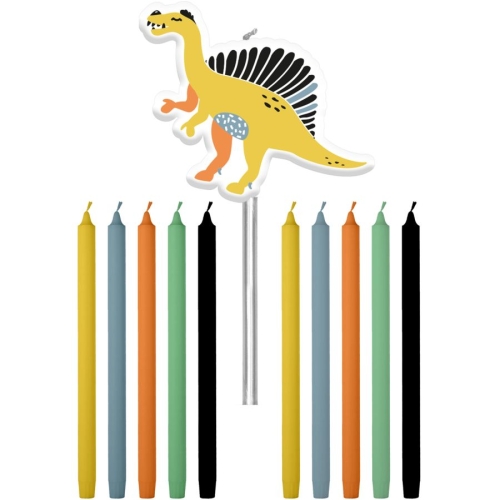 Set de 11 Bougies Dino Roars - 10 cm 