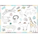 6 Sets de Table Coloriages Zoo Party. n1