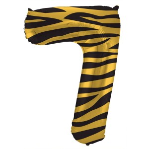 Ballon Aluminium Hlium Tigre Chiffre 7 - 86 cm