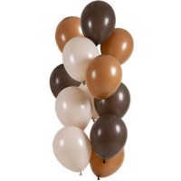 Bouquet 12 Ballons Moka Chocolat