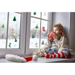 Stickers de Fenêtre Hiver - Holly Jolly - 20 pièces. n°1