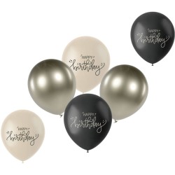 Bouquet 6 Ballons - Crme Noir. n1