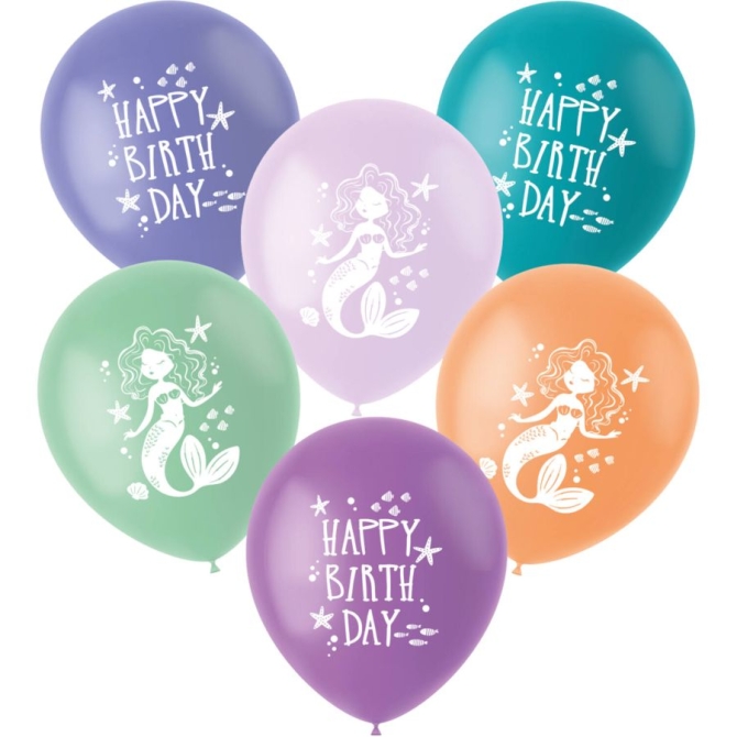 6 Ballons Mermaid Magic 