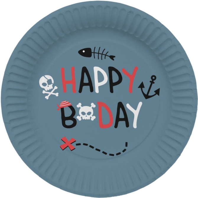 8 Assiettes Pirate Party 