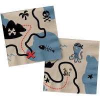 Contient : 1 x 20 Serviettes Pirate Party