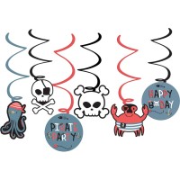 Contient : 1 x 6 Guirlandes � Suspendre Pirate Party - 1,5 m
